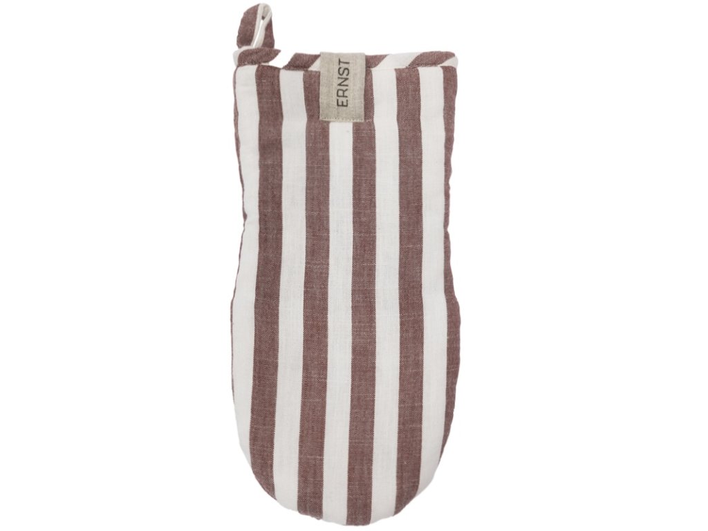 Rukavice na vaření Wide Stripes - Red